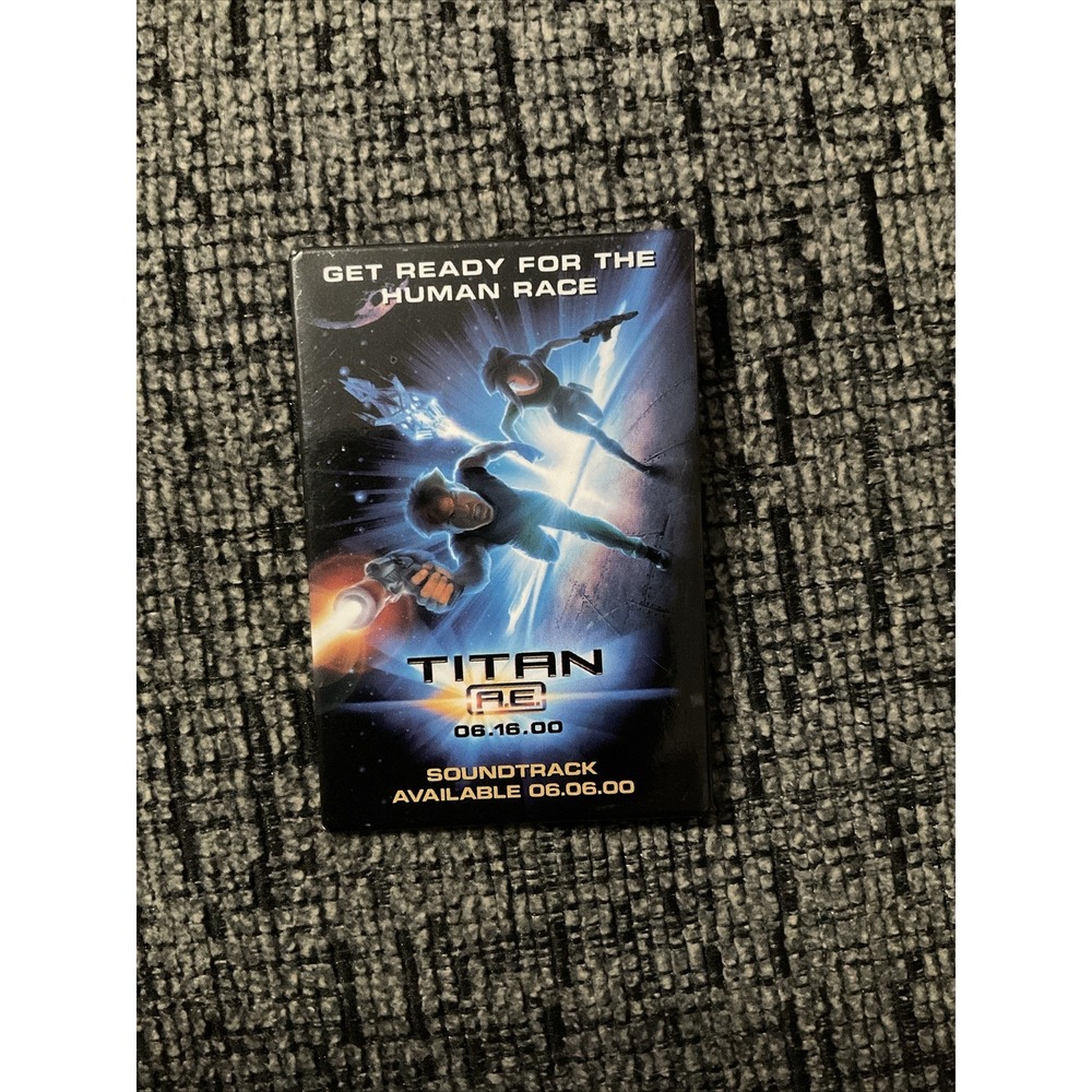 Titan A.E. 2000 Theater Movie Promo Button Pin Back Rectangular Sci-Fi